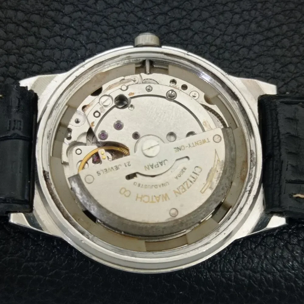 Vintage 1979 Citizen Automatic Mens Silver Watch W/daydate & Gold accents